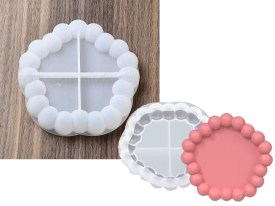 Molde silicona posa vaso burbujas pentagonal 
